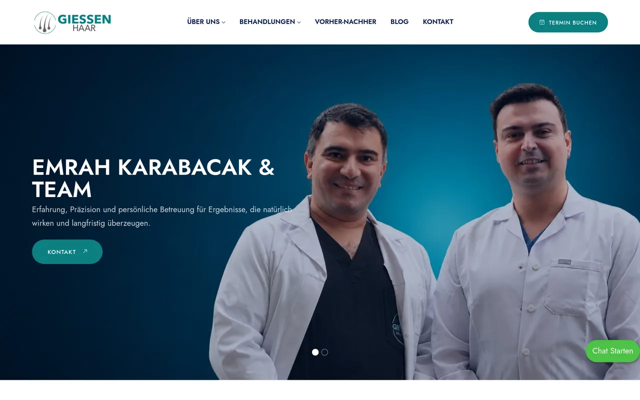 Giessen Haarklinik web sitesi önizlemesi — Saç Ekimi Kliniği