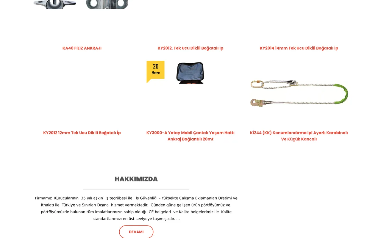 Karam İş Güvenliği web sitesi önizlemesi — İş Güvenliği Ekipmanları